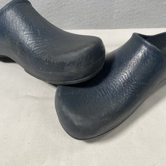 Birkenstock Birkis Garden Clogs Mules Slip On Blue Rubber Shoes Womens 38 US 7 - Picture 9 of 9